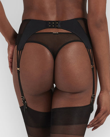  STKOOBQ Women's Sexy Lingerie Look And Mesh Back Placket  Leather And Mesh Sexy Lingerie Sparkly Garter Belt (Black, S): Clothing,  Shoes & Jewelry