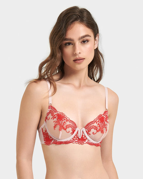 Marseille Bra Red/Pale PInk – Bluebella - US