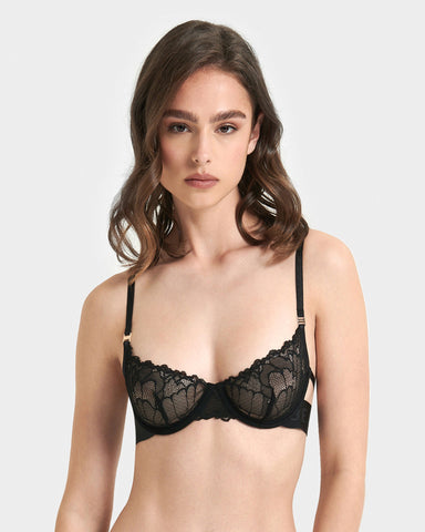 Maxbell Lace Bralette Padded Lace Bandeau Bra with Straps for