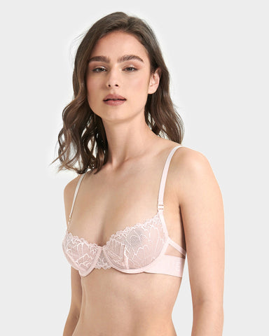 Bella Scalloped Lace Silk Bralette - Green by Miguelina at ORCHARD