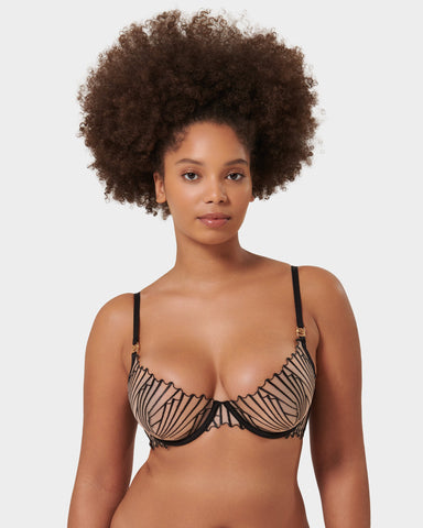 Addiction Lingerie Sexy Sheer Demi Cup Wire Bra