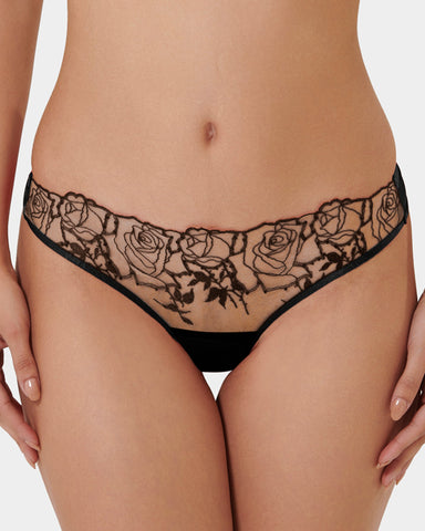 Rosalie Panties Black/Sheer